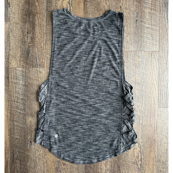 Lululemon Var-City Workout Tank - Heathered Black - Size 4 - Picture 2 of 4